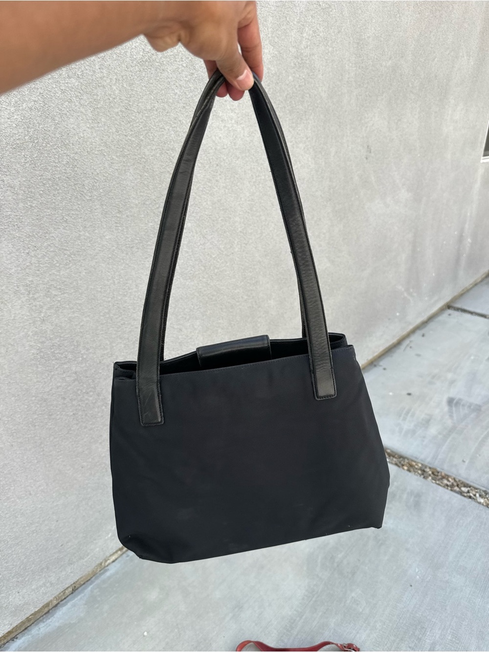 Coach Black Shoulder Tote with Long Leather Straps